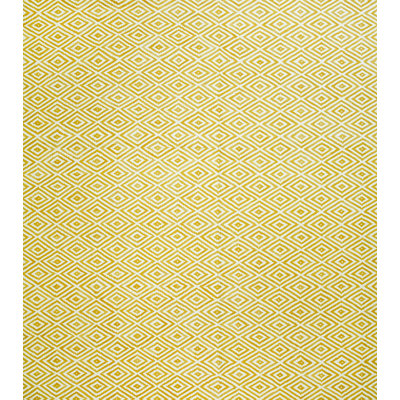 Tapis jaune en laine noué à la main de conception unique 8 pi x 10 pi