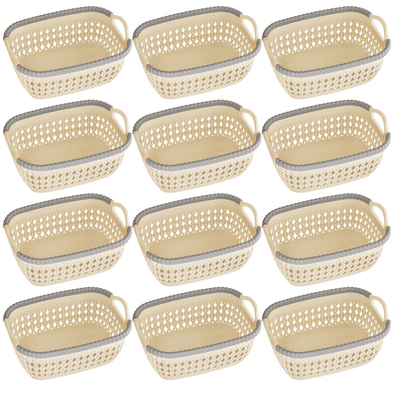 Rebrilliant Plastic Basket, 12, Beige
