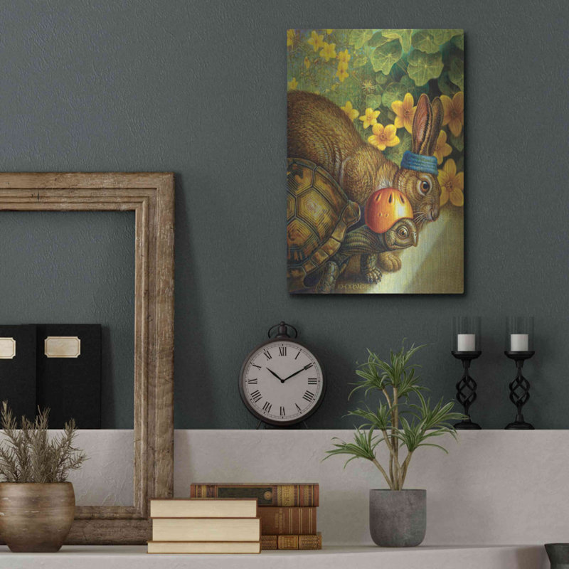 Art mural en métal Trinx «Tortoise and Artare» par Dan Craig, H 16 po x l 12 po