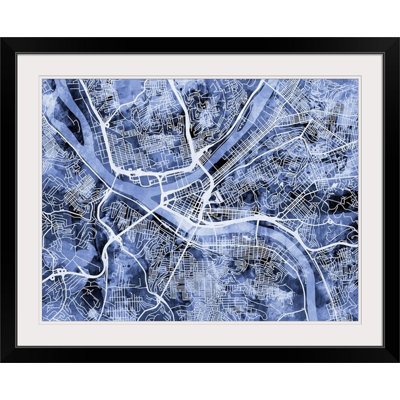 " Pittsburgh Pennsylvania Street Map " by Michael Tompsett