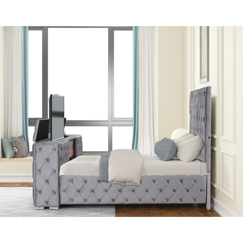 Mikilah Bed, Queen, Grey