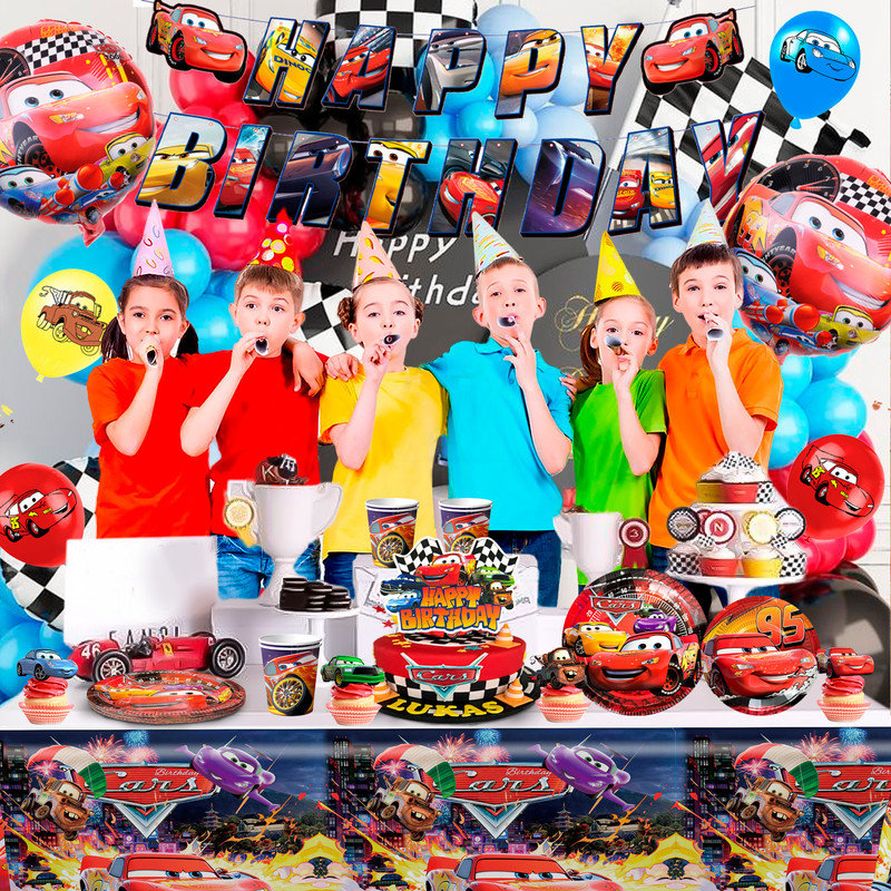 Cars Birthday Party Supplies, Cars Birthday Decorations & Cars Party Tableware Set
