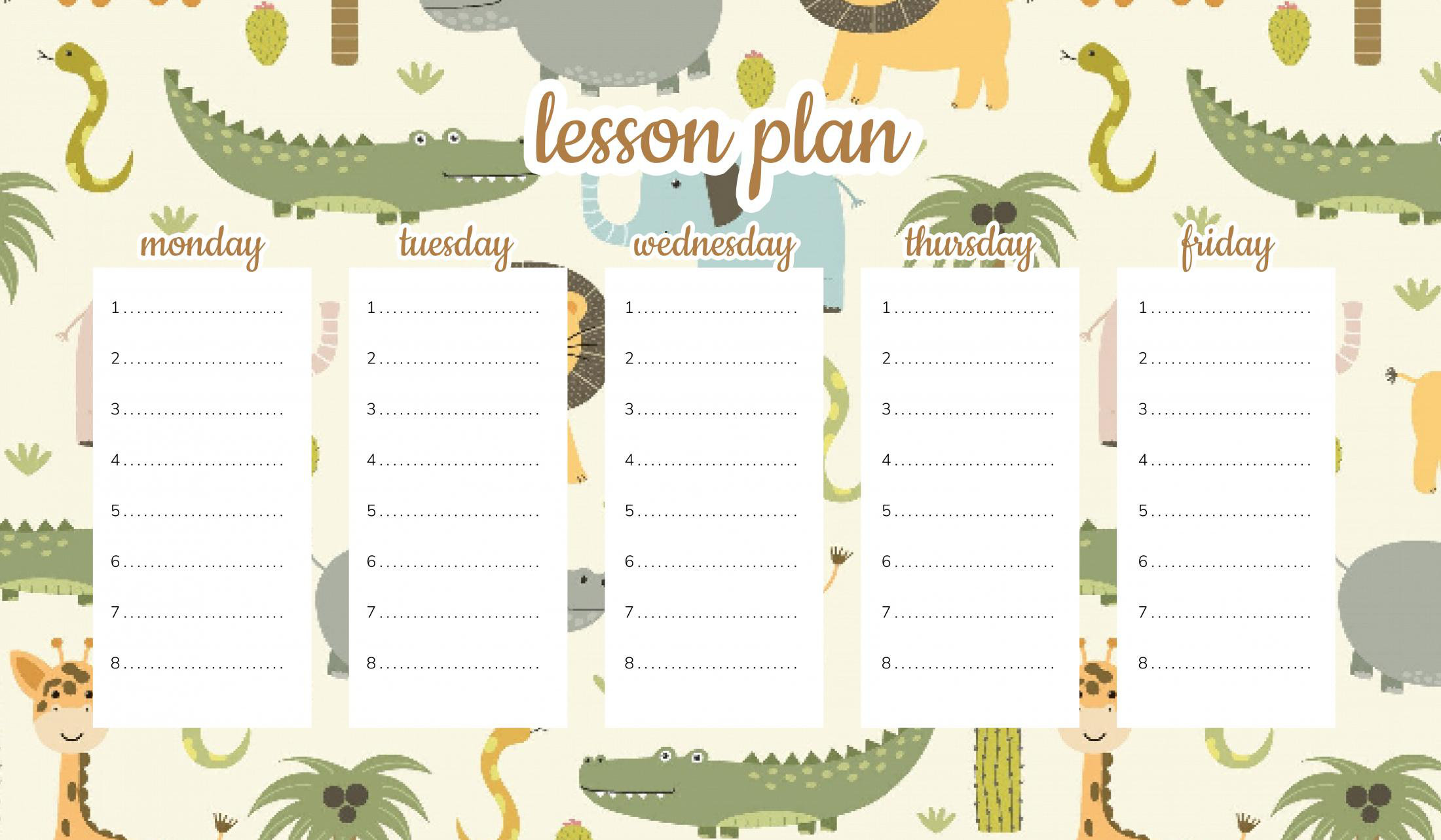 Wallvy Magnetic Lesson Plan Warm Safari | Wayfair.co.uk