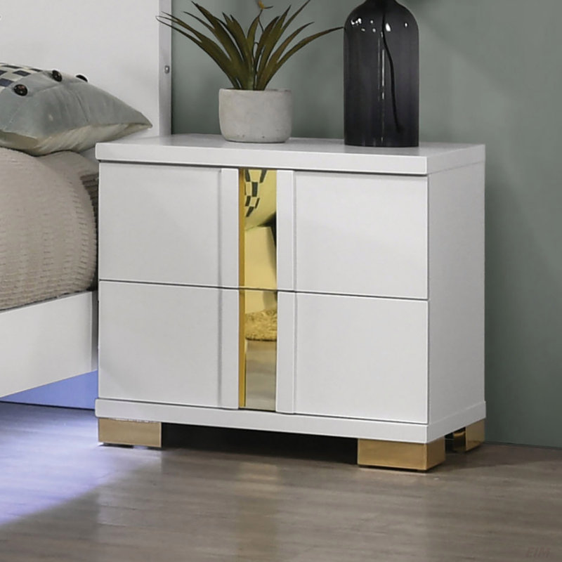 Garniture de table de chevet 1Pc, Blanc
