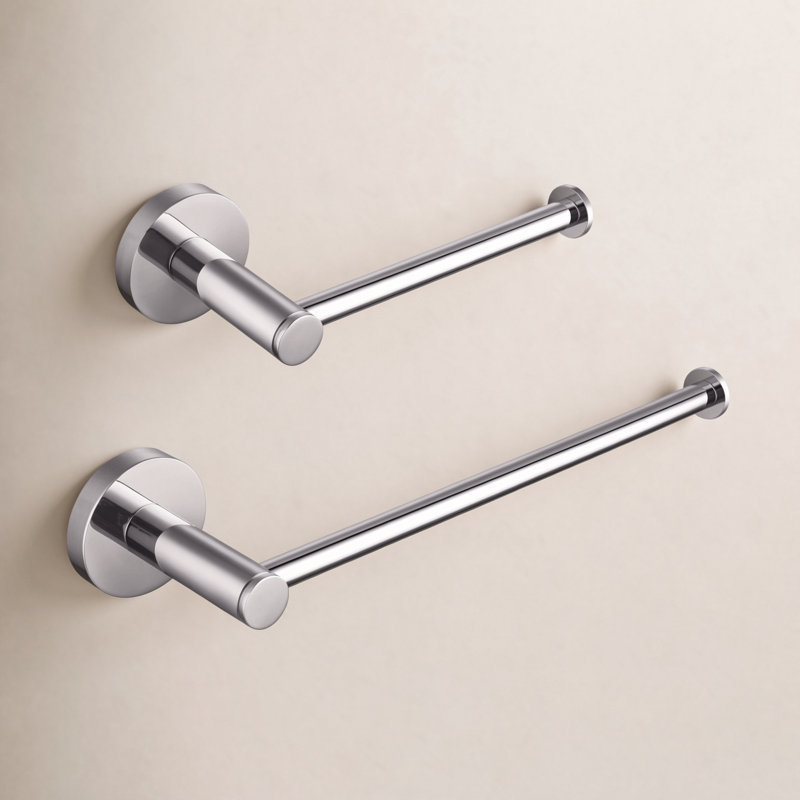 Circular 2 - Piece Bathroom Hardware Set, Chrome