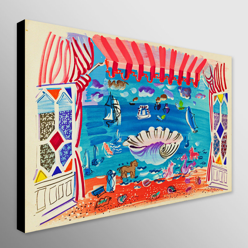 Theater Curtain For Ballet by Raoul Dufy - Wrapped Canvas Art Prints, 41 cm H x 61 cm W