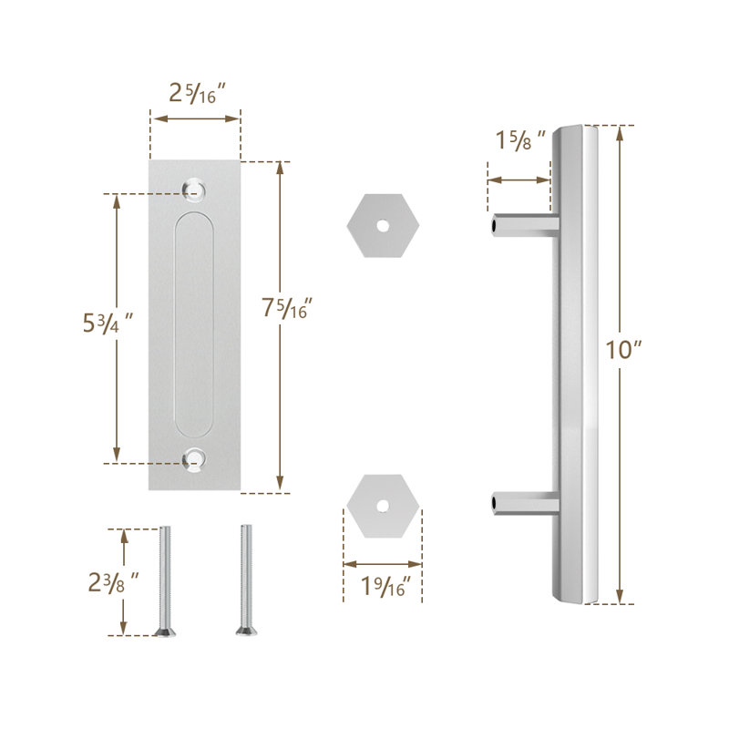 Stainless Steel Handle/Pull, Stainless Steel, 10in.