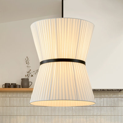 Luminaire suspendu en tissu 2 lumières