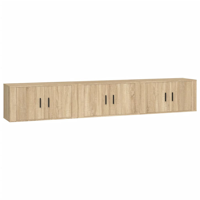 Towson Unfinished Floating TV Stand for TVs up to 88", Sonoma Oak Brown