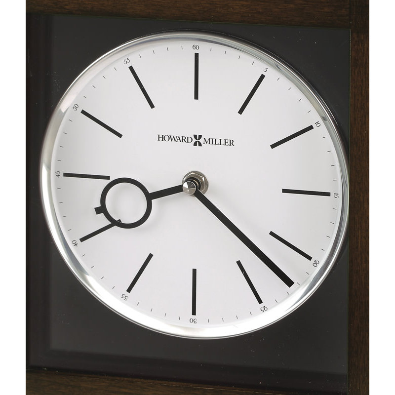 Cameron Modern & Contemporary Analogue Quartz Movement / Crystal Tabletop Clock in Espresso