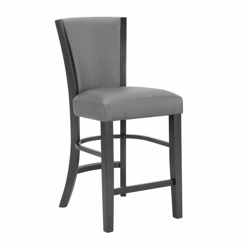 Ensemble de chaises 24 po à hauteur de comptoir 24 po, tissu d'ameublement gris