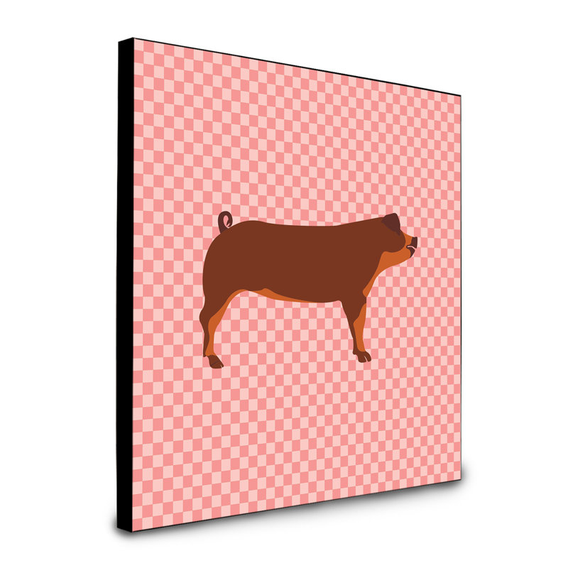 « duroc porc check », art encadré Thebault, Rose