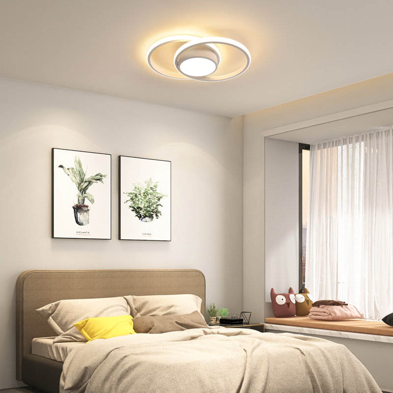 Aymar 2-Light 40cm Led Flush Mount Ceiling Light, 3000, White