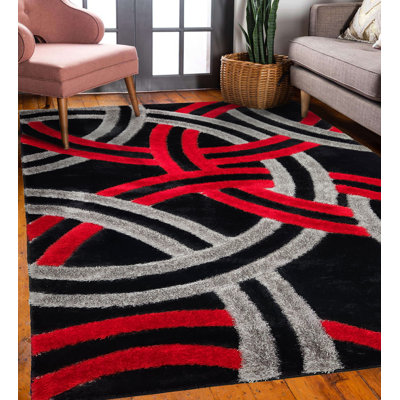 Feather Jeramiyah Shaggy Red & Black