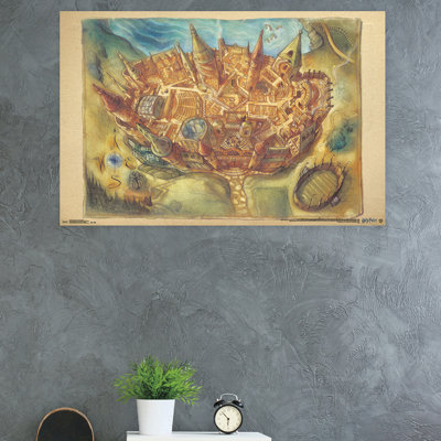 Impression sur papier poudlard map harry potter