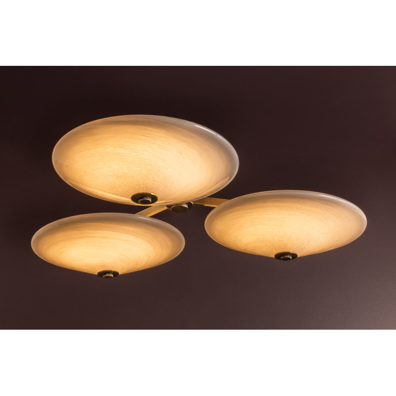 Cologne Flush Mount in Vintage Brass