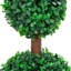60cm Faux Boxwood Plant in Wood Pot