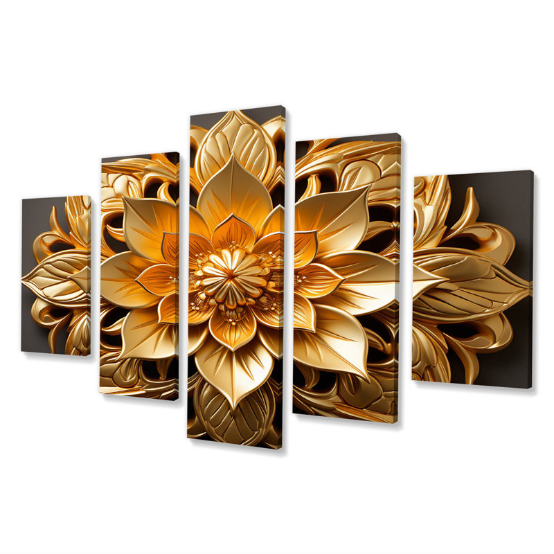 Albers - Sunflower Wall Decor - 5 Panels