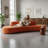 132.3'' Wide half moon design curved sofa-332414737