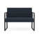 Waterfall Waiting Reception Loveseat Sled Base Metal Frame