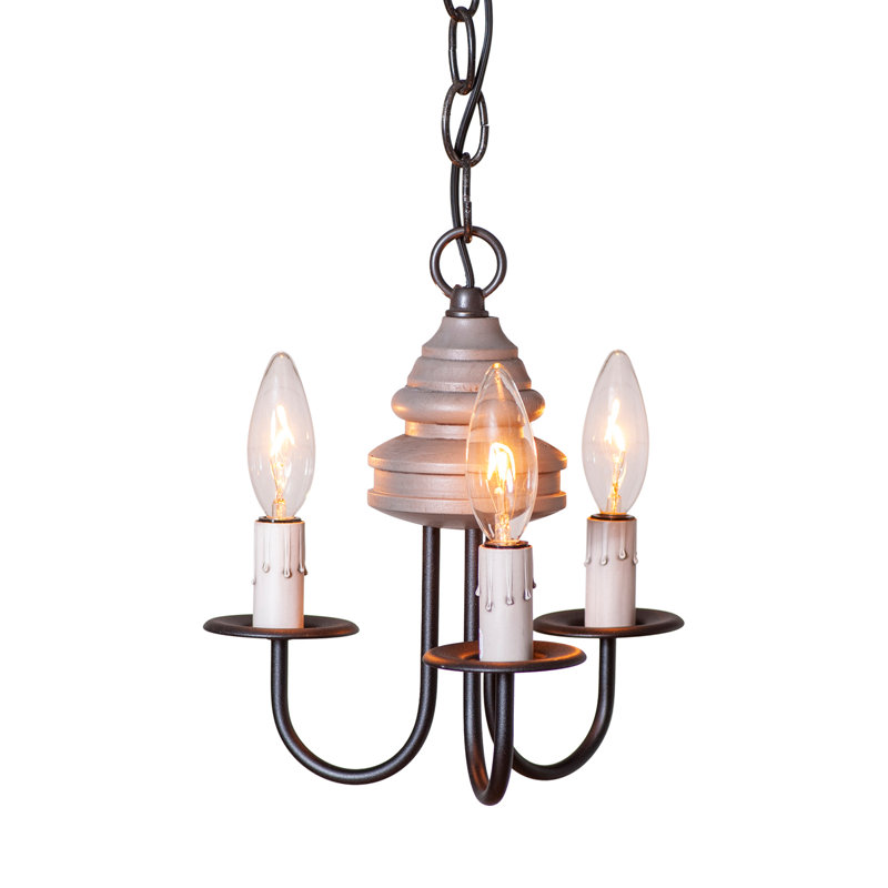 Lustre classique à 3 lumières de style bougie, Earl Grey