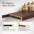 2 Pieces Floating Shelves, Wall Shelf Display Shelves for Living Room/Bedroom/Bathroom/Kitchen-1233567940-1233567951