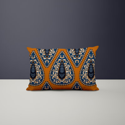 Paisley Outdoor Reversible Throw Pillow