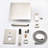 Ceiling Mounted Shower With 16" Head & Handheld - Brushed Nickel, Brass Made System-126353142