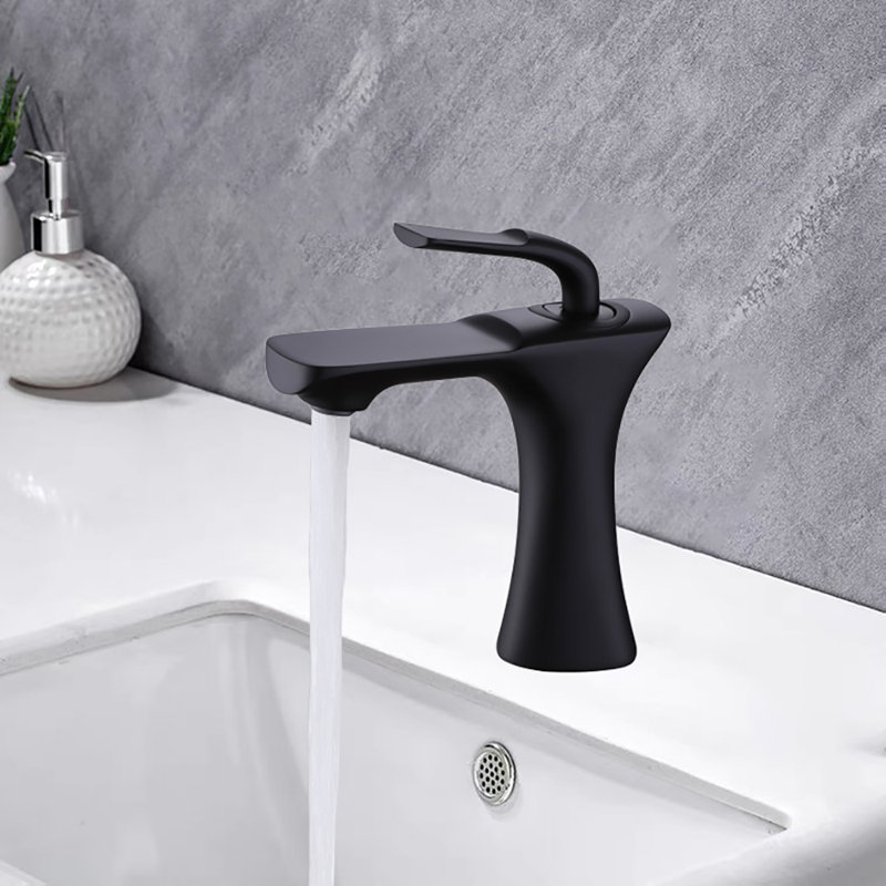 Single-Hole Single-handle Bathroom Faucet, Matte Black