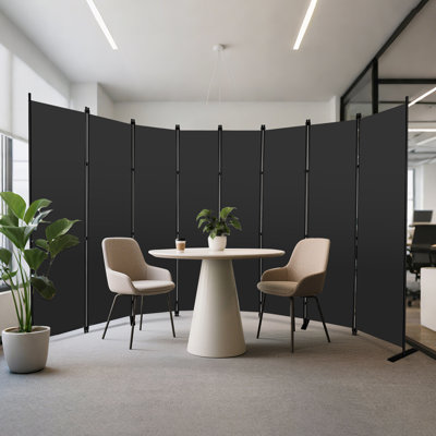 Paravent 8 panneaux 8 pintes, cloison de bureau portable l 160 po x P 17,7 po x H 72 po