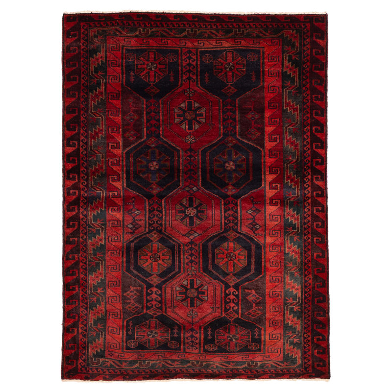 Tapis rouge Melis 4 pi 7 po x 6 pi 3 po