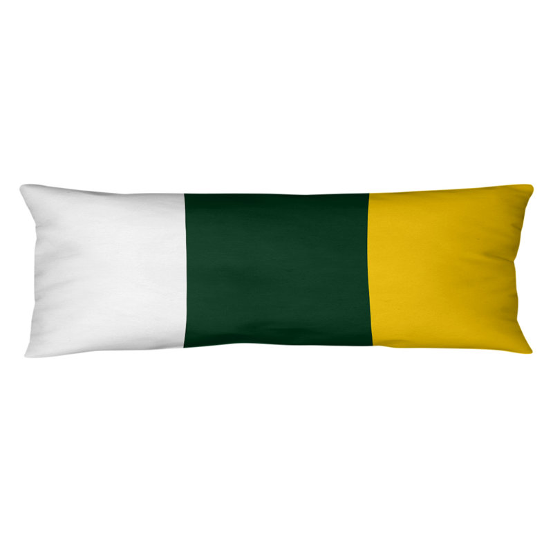 Abel Polyester Medium Pillow, Green Middle/Yellow