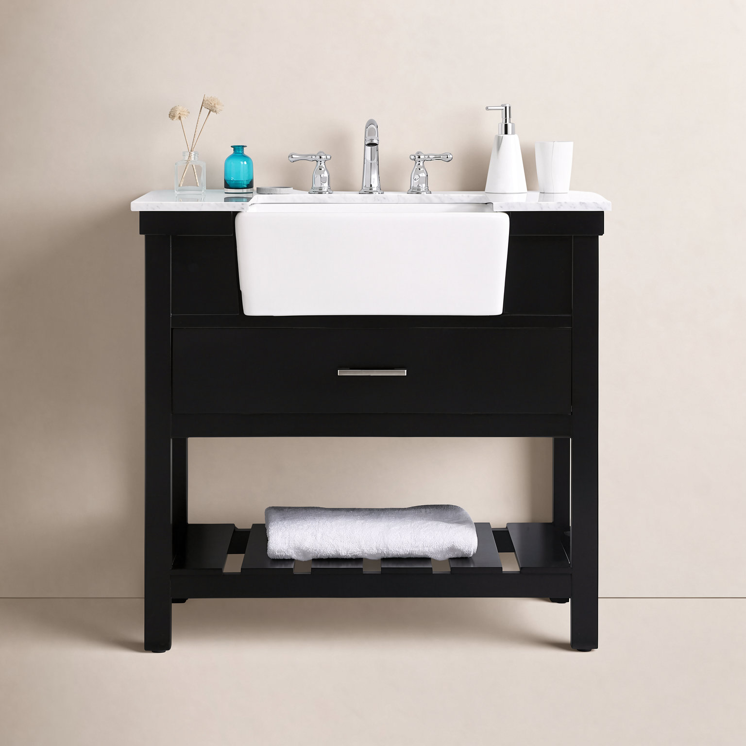 Pelaghia 36'' Single Bathroom Vanity, Black