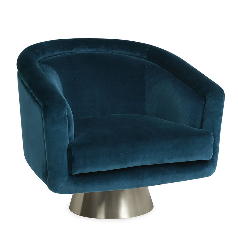 Bacharach Swivel Chair, Rialto Reef Velvet