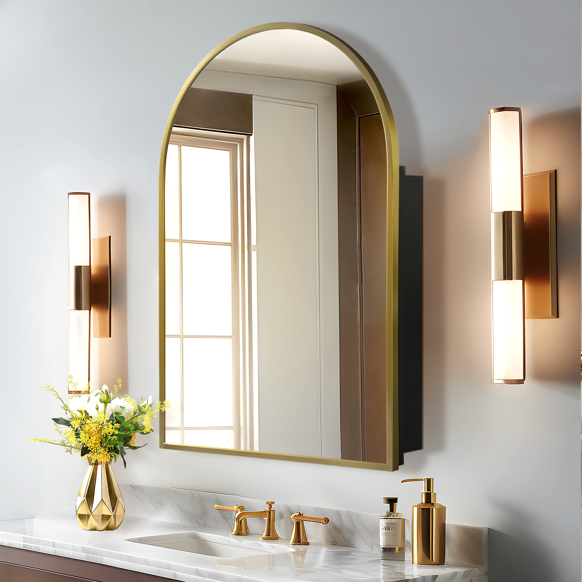 Elmira 24 W 36 H Framed Medicine Cabinet Mirror 3