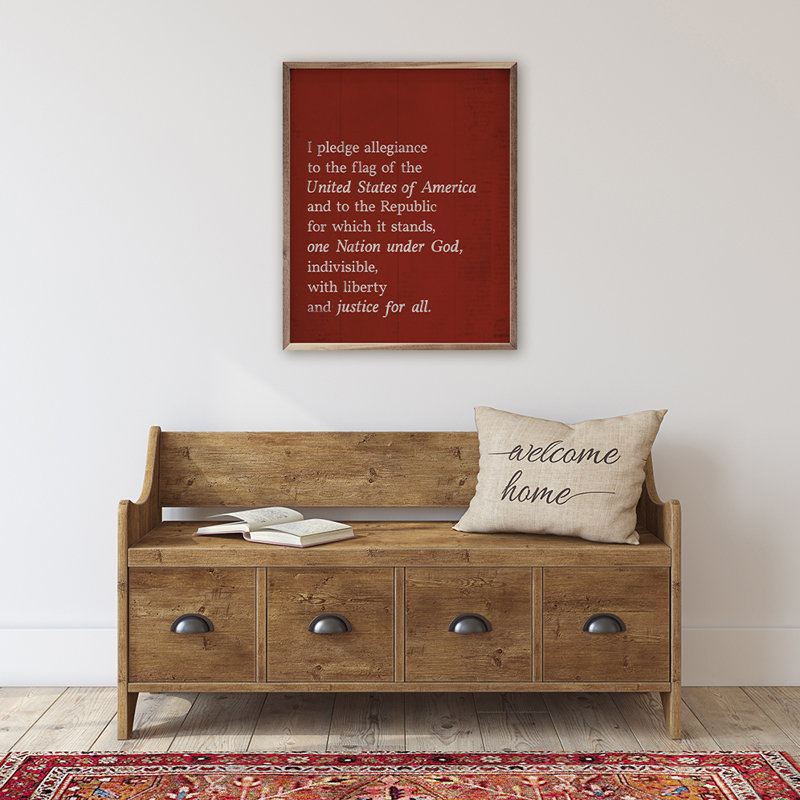 «Pledge of Allegiance», rouge rétro, H 30 po x l 24 po, Rouge