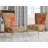 Upholstered Floral Side Chair - Modern floral Accent Chair-90396745