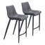 Chaise de comptoir Magnus gris foncé et noir-795160722