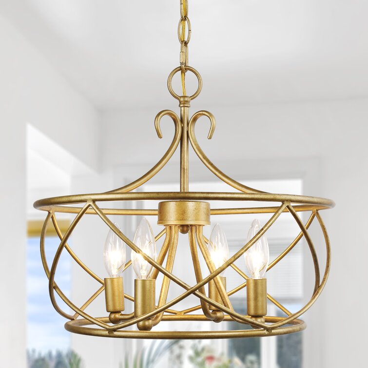 Everly Quinn Reza 4 - Light Lantern Drum Chandelier & Reviews | Wayfair