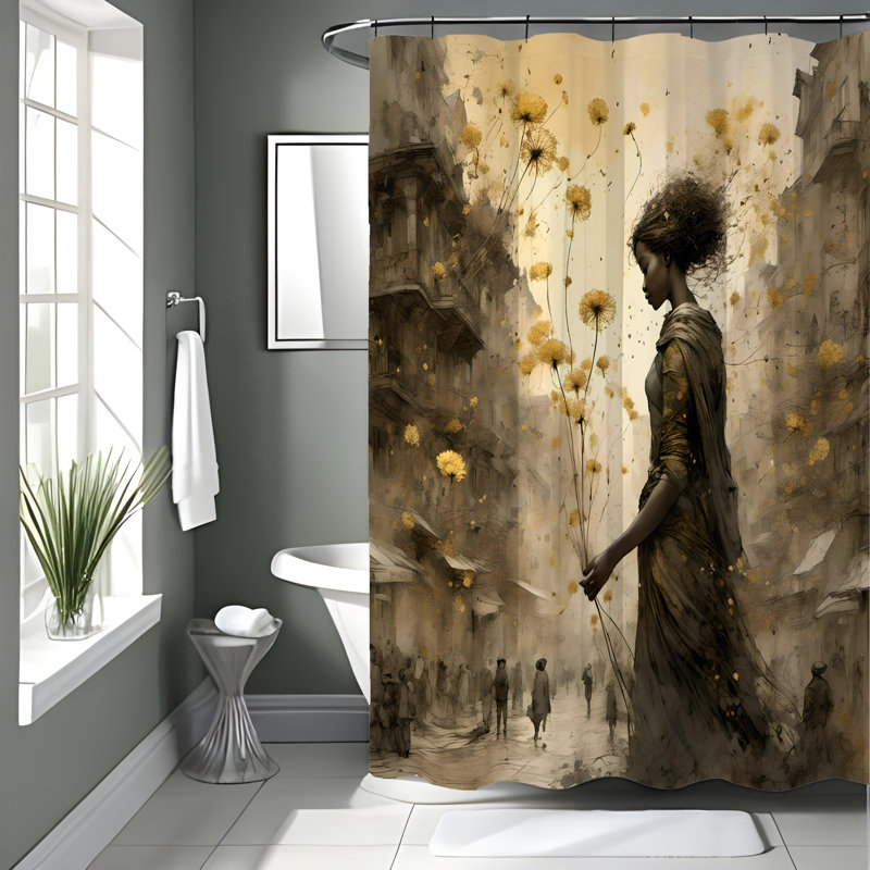 Rideau de douche Caldanagh, H 93 po x l 70 po