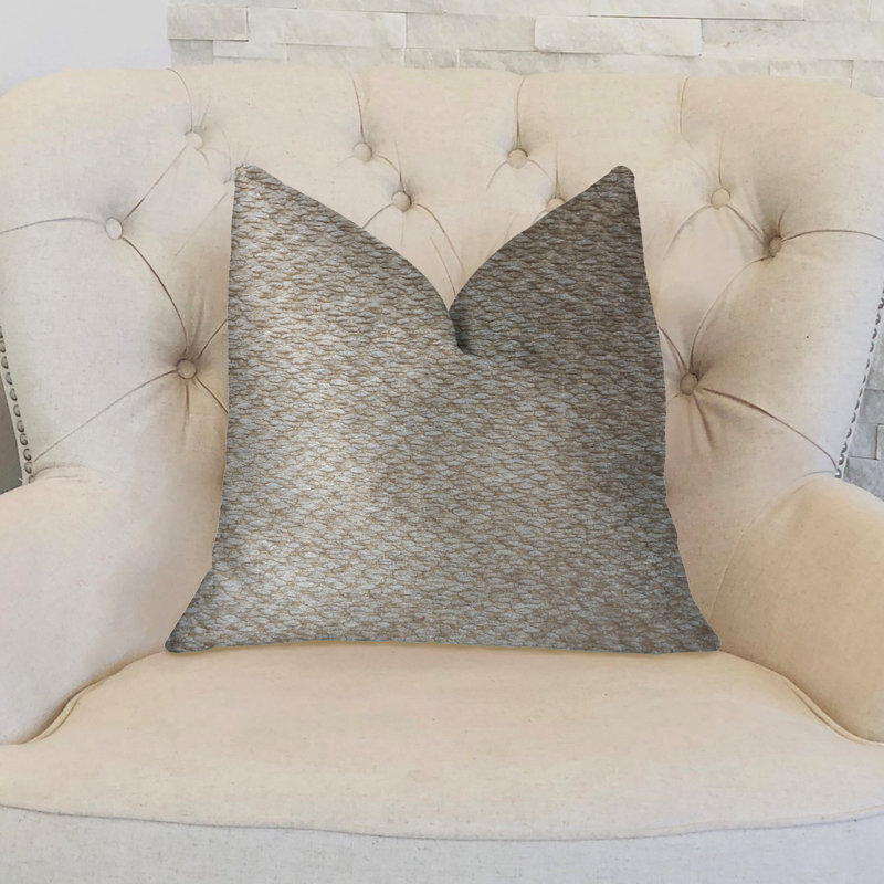 Coussin décoratif luxueux crame, 22 po x 22 po