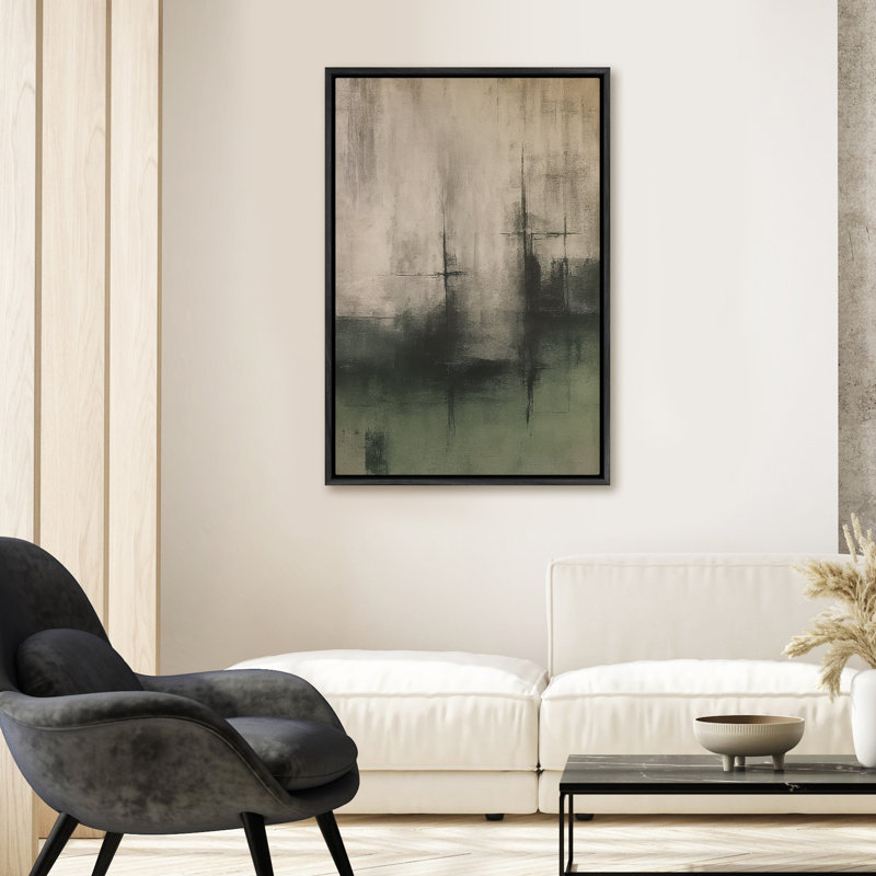 Art mural encadré abstrait rétro antique classique pour chambre à coucher, Noir, H 24 po x l 16 po