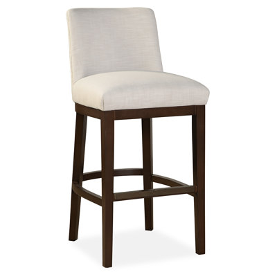 Upholstered Bar Stool with Solid Wood Frame