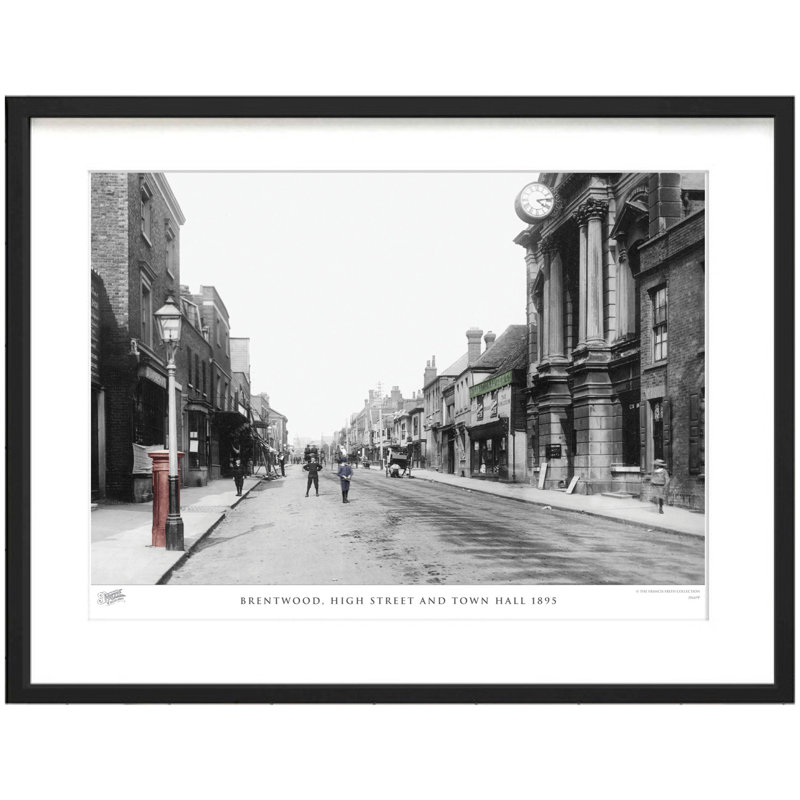 Brentwood, High Street And Town Hall 1895 by Francis Frith - Single Picture Frame Print, 28cm H x 36cm W x 2.3cm D