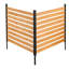 Wooden Privacy Fence, 48 x 49 x 28 inch Air Conditioner Fence, 2 Panel Solid Outdoor Wood Privacy Screen with Metal Stakes, Steel Frame, Trash Can Hider Fences Suitable for Garden, Pool