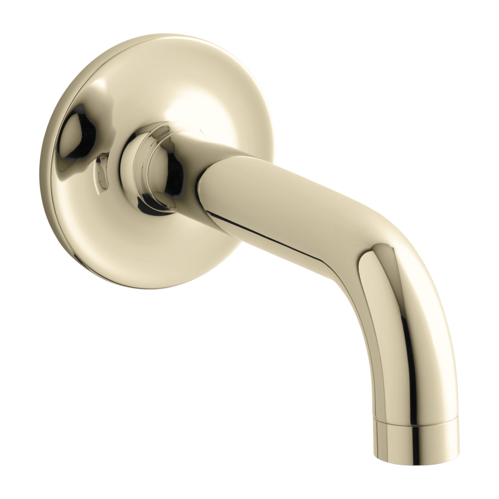 Purist Wall Mounted Tub Spout, Vibrant French Gold