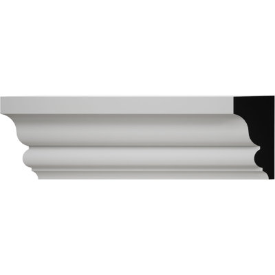 2 3/4 in. H x 1 3/8 in. P x 96 in. L, TrueCraft PVC Shingle Moulding, White