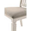 Chaise d'appoint Fedele en tissu brun clair et finition crème (ensemble de 2)