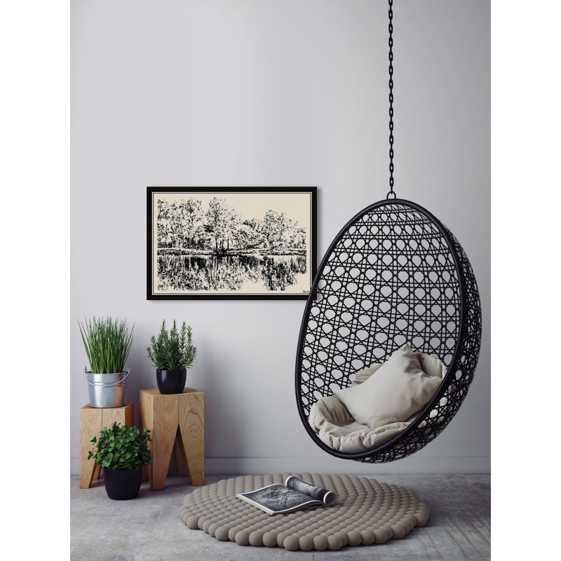 Open Flow 1 Piece Single Picture Frame Painting, 20cm H x 30cm W x 3.81cm D