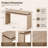 60" Farmhouse Console Table – Solid Wood & MDF Entryway Table(Antique Natural)-6368460